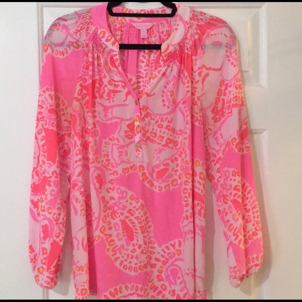 100% Silk Lilly Pulitzer Elsa Shirt